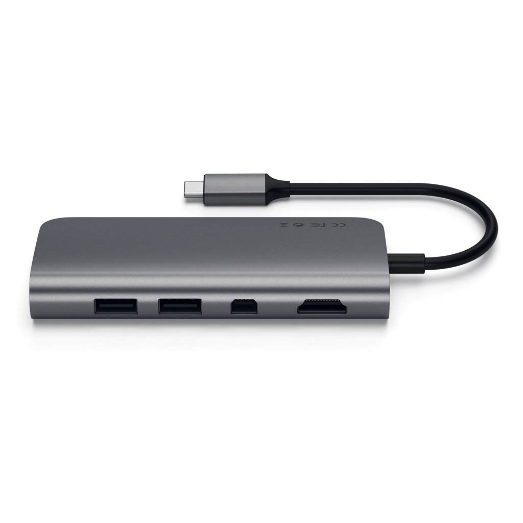 USB адаптер Satechi Aluminium Type-C Multimedia Adapter.Цвет серый космос.